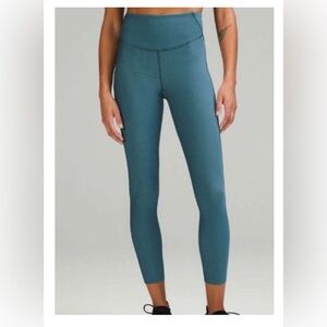 BNWT lululemon size 4 Ribbed High-Rise Teal Leggings